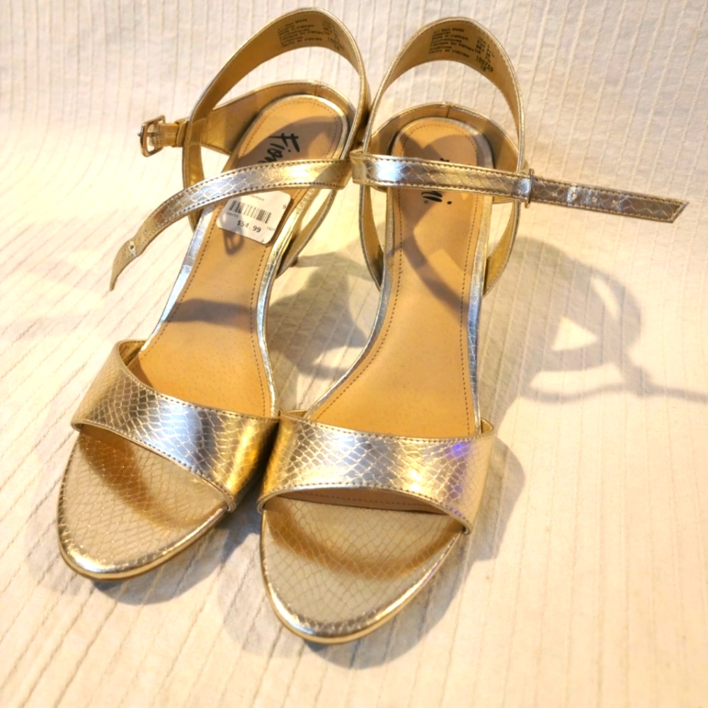 New Gold Heels Size 9